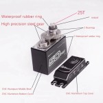 Yipinservo basso profilo impermeabile Brushless Servo 50kg 180 gradi in alluminio digitale in metallo ingranaggio per RC auto camion cingolato barca UAV